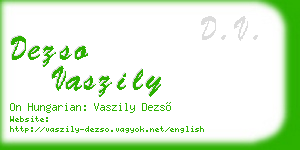dezso vaszily business card
